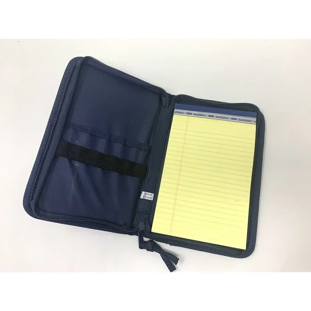 Vtg Stuart Hall Bugs Bunny Taz Warner Bros Zippered Notepad Organizer 1998